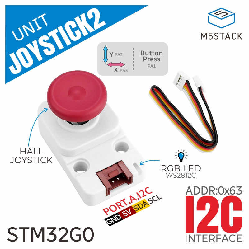 M5Stack - M5Stack Offizieller I2c-Joystick 2-Einheit (STM32G030)
