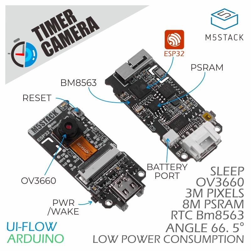Doit Esp32 - M5Stack Offizielle ESP32 PSRAM Timer-Kamera (OV3660)